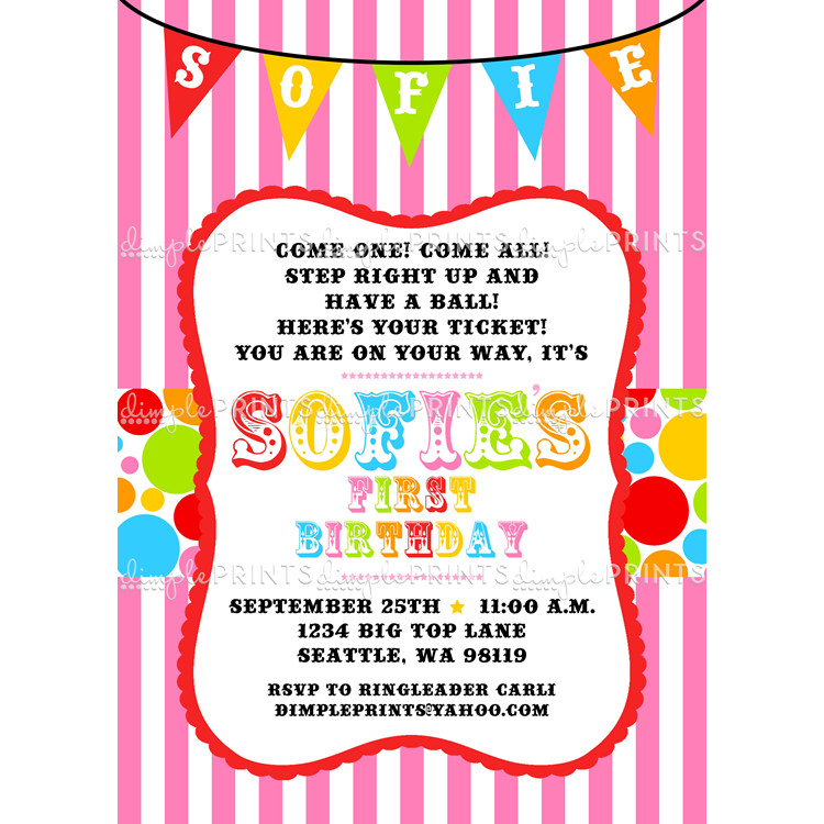 Carnival Birthday Invitation
 Free Printable Carnival Birthday Party Invitations – FREE