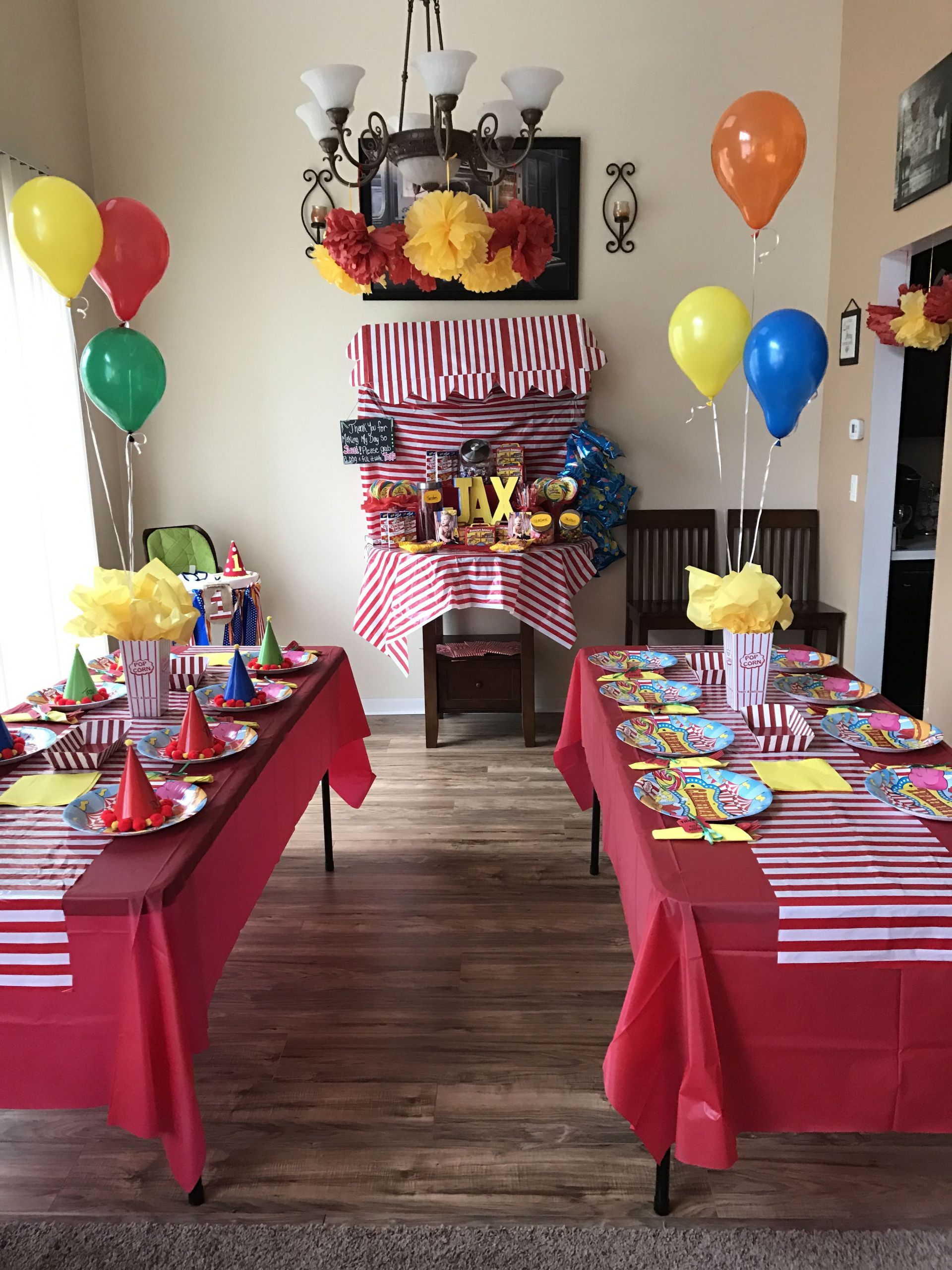 Carnival Themed Birthday Party Ideas
 First birthday party carnival theme party decor