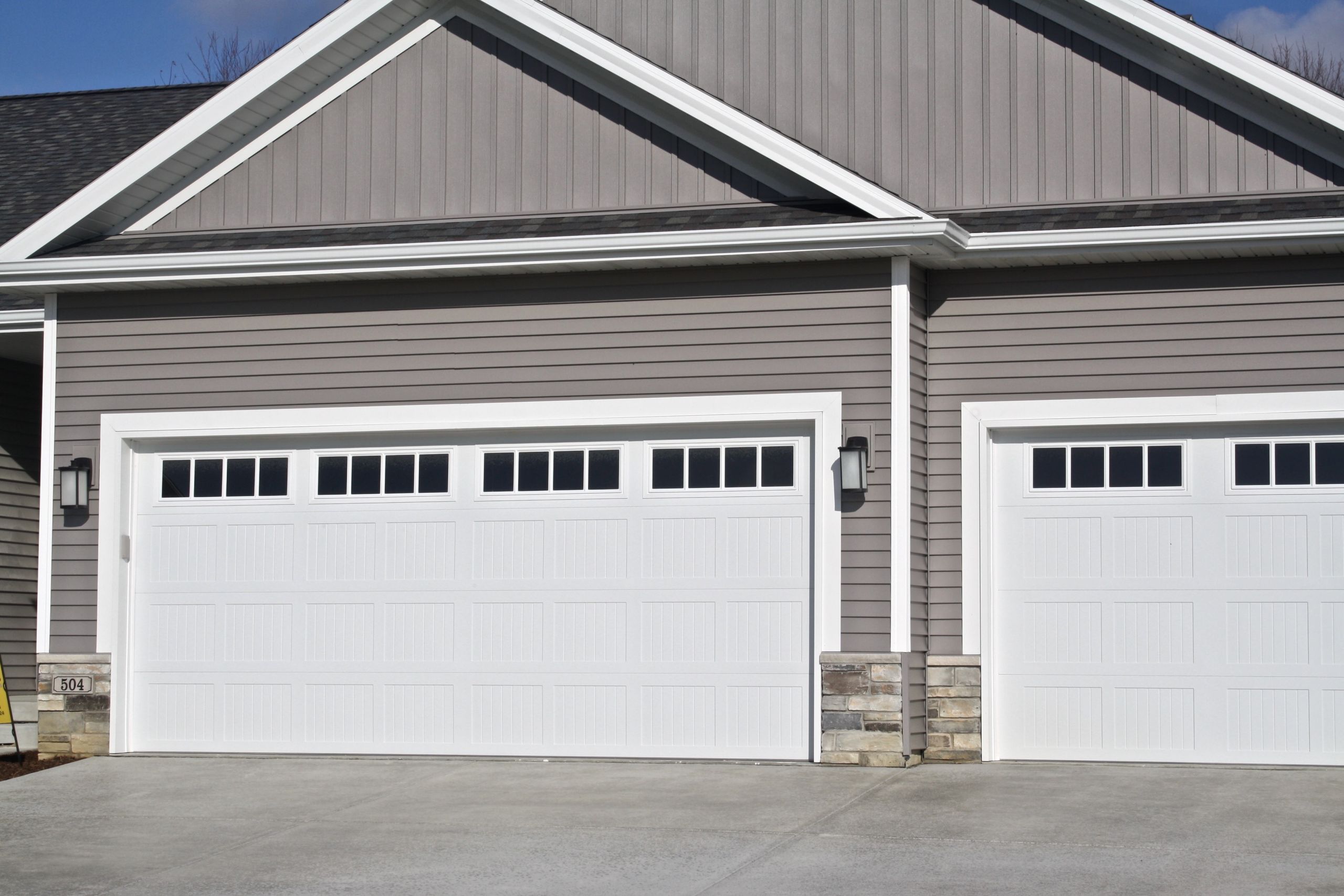 Carriage Garage Door
 white carriage style garage door in downs il – Carlson