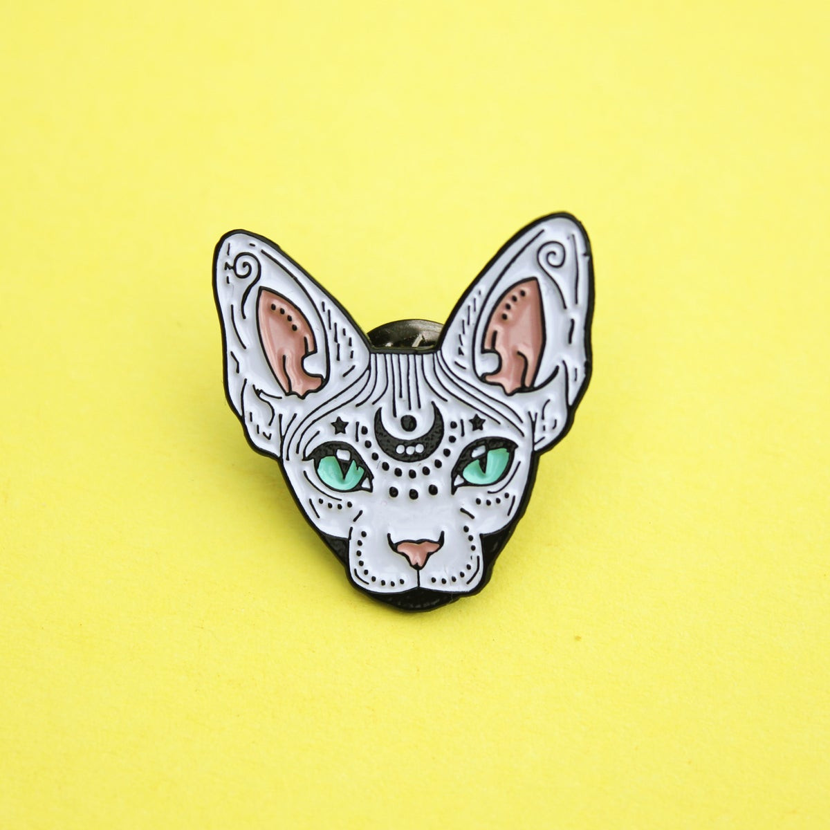 Cat Pins
 Mystical Sphynx cat enamel pin cat pin badge lapel