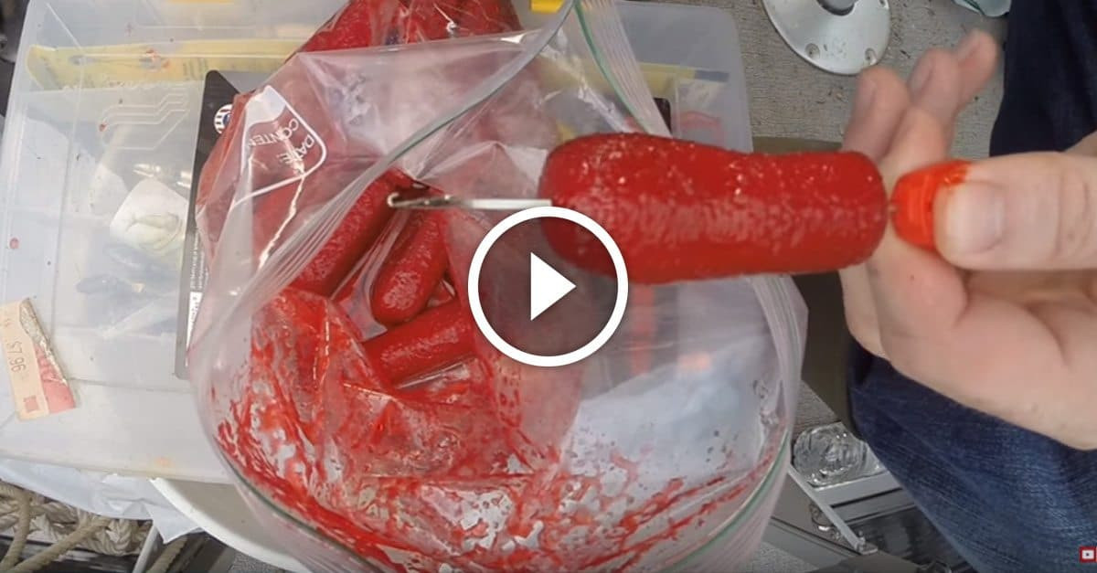 Catfishing With Hot Dogs
 hot dog jello catfish bait