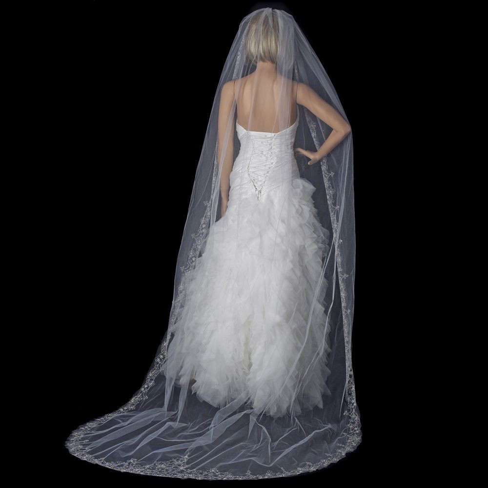 Cathedral Length Wedding Veil
 Bridal Wedding Single Layer Cathedral Length Veil