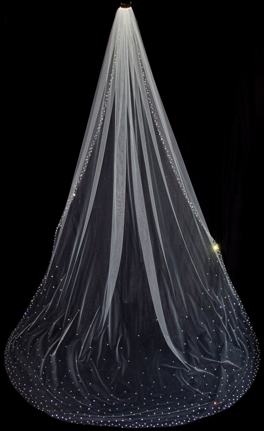 Cathedral Length Wedding Veil
 Cathedral Length Bridal Veil with Crystal Edge and by