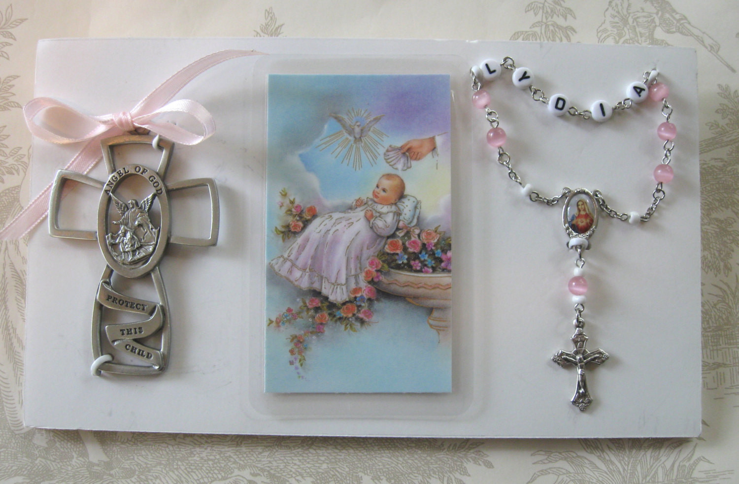 Catholic Baptism Gifts For Baby Boy
 Baby Baptism Rosary Gift Boy or Girl Crib Cross by