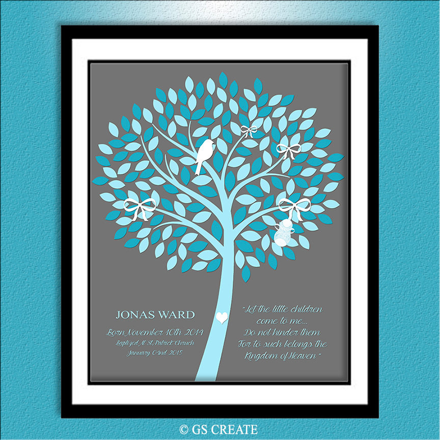 Catholic Baptism Gifts For Baby Boy
 BAPTISM BABY BOY Gifts Gift Prints Tree Catholic by GScreate