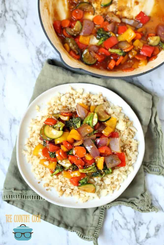 Cauliflower Rice Stir Fry
 Low Carb Cauliflower Rice Stir Fry