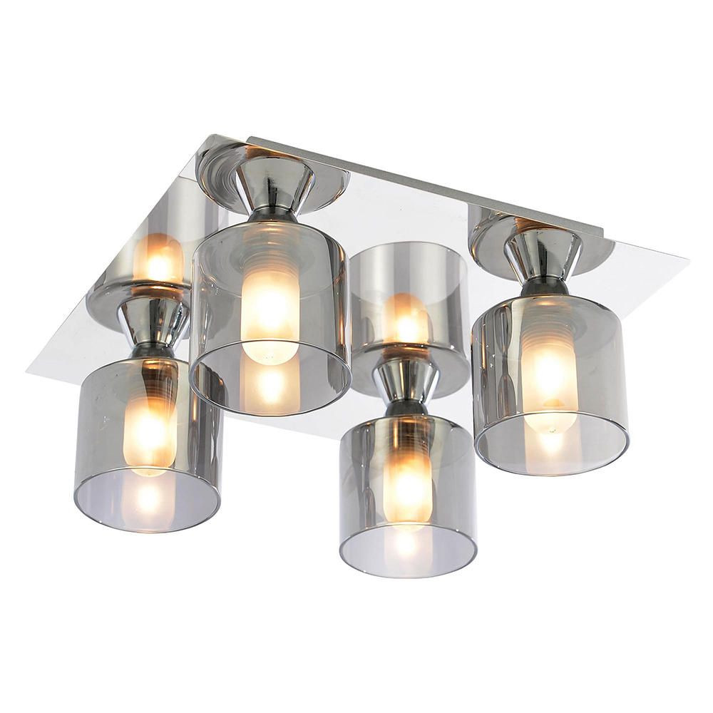 Ceiling Bathroom Light Fixtures
 Tarum Bathroom Ceiling Light 4 light Flush Chrome from