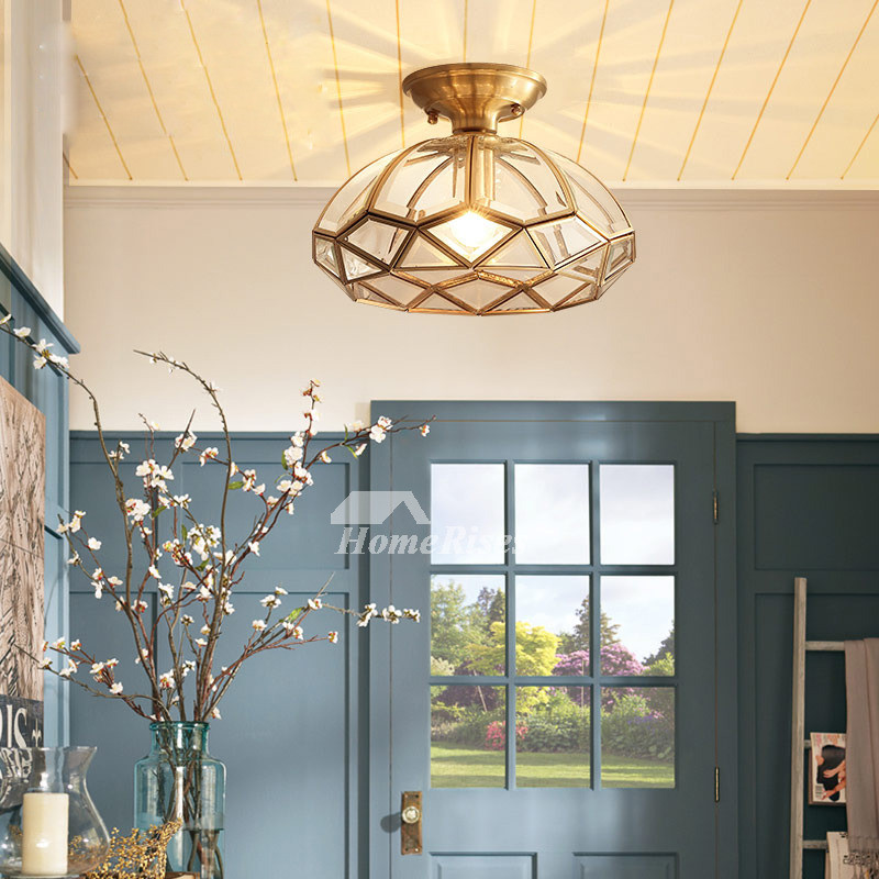 Ceiling Bathroom Light Fixtures
 Bathroom Ceiling Pendant Lights Semi Flush Glass Shade