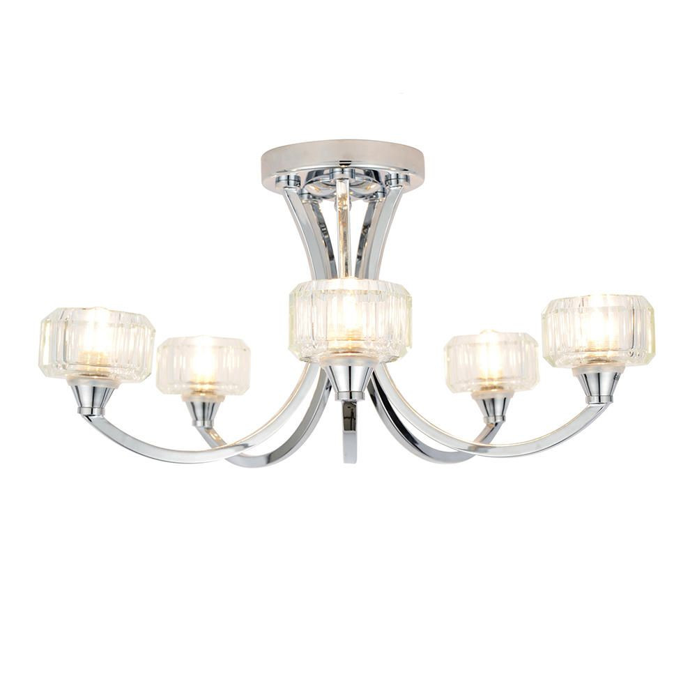 Ceiling Bathroom Light Fixtures
 Ocean 5 Arm Bathroom Ceiling Light in Chrome