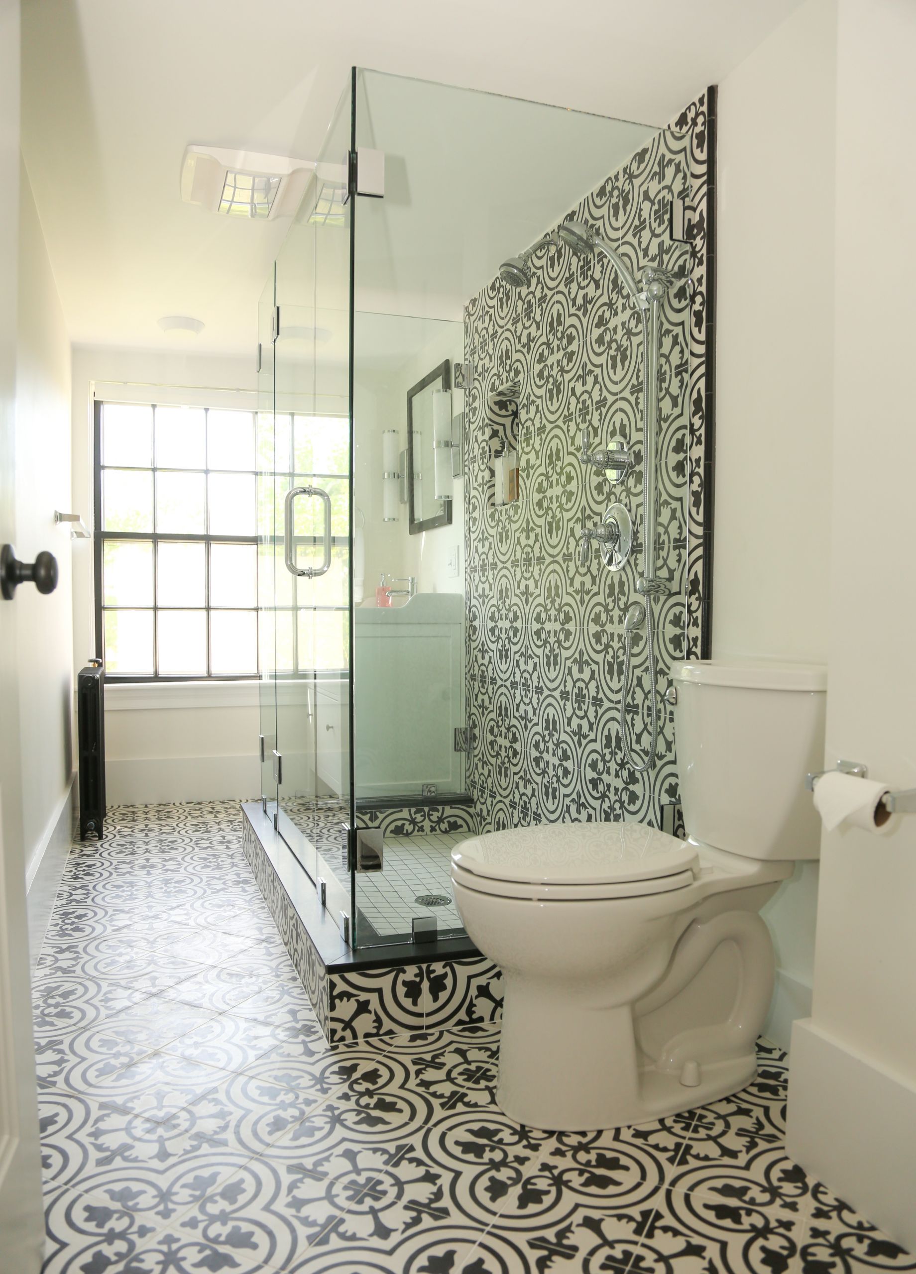 Cement Tiles Bathroom
 Susie Burchell bathroom ClunyC Granada Cement Tile