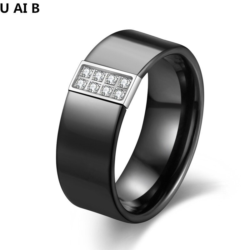 Ceramic Wedding Rings
 Polished black and white Ceramic Wedding Ring with