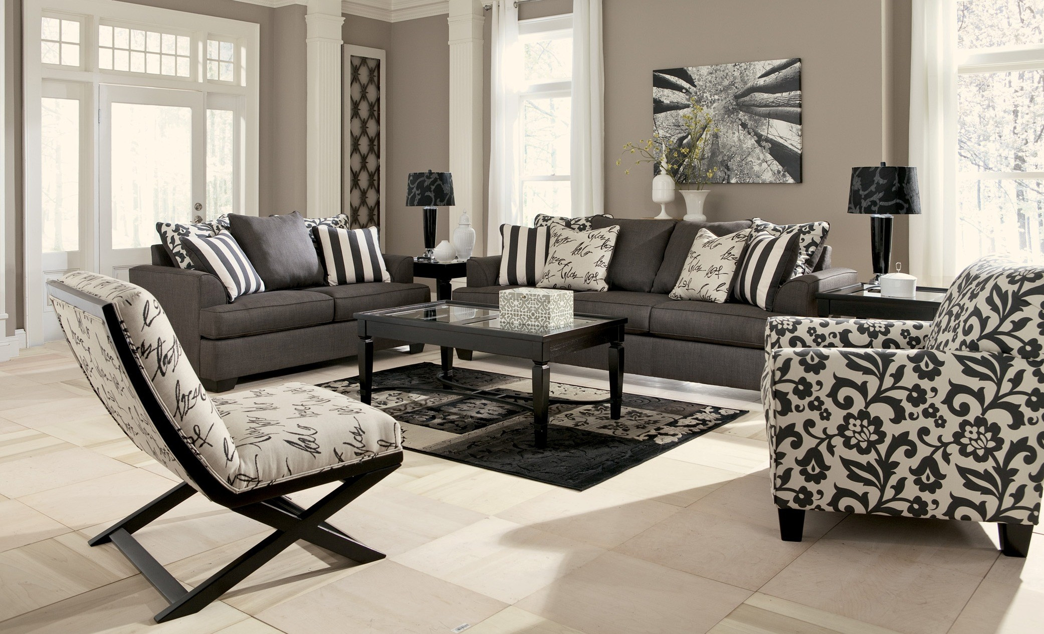 Chairs For Living Room
 Levon Charcoal Living Room Set from Ashley