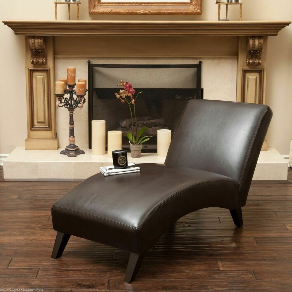 Chaise Chairs For Living Room
 Living Room Furniture Contemporary Brown Leather Chaise