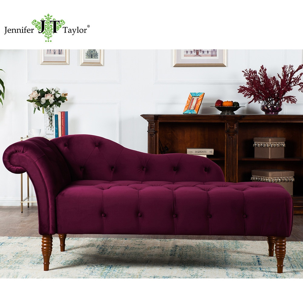 Chaise Chairs For Living Room
 Jennifer Taylor Chaise Lounge Right Arm Facing Burgundy