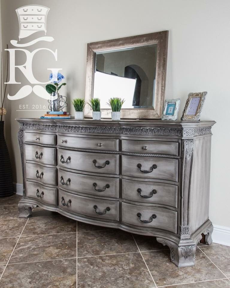 Chalk Painted Bedroom Furniture
 Dresser painted in Annie Sloan Chalk Paint French Linen