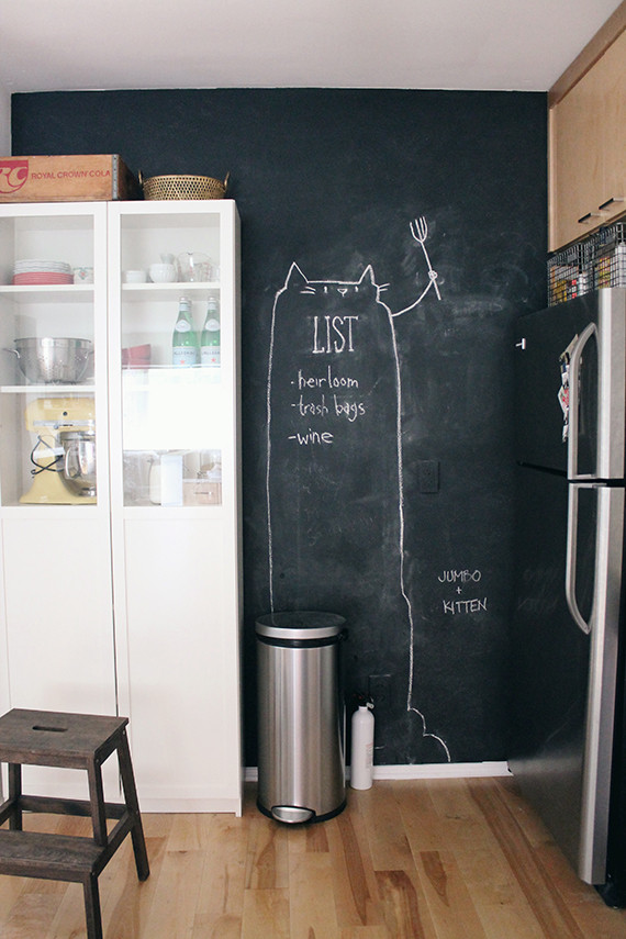 Chalkboard For Kitchen Walls
 chalkboard kitchen wall almost makes perfect