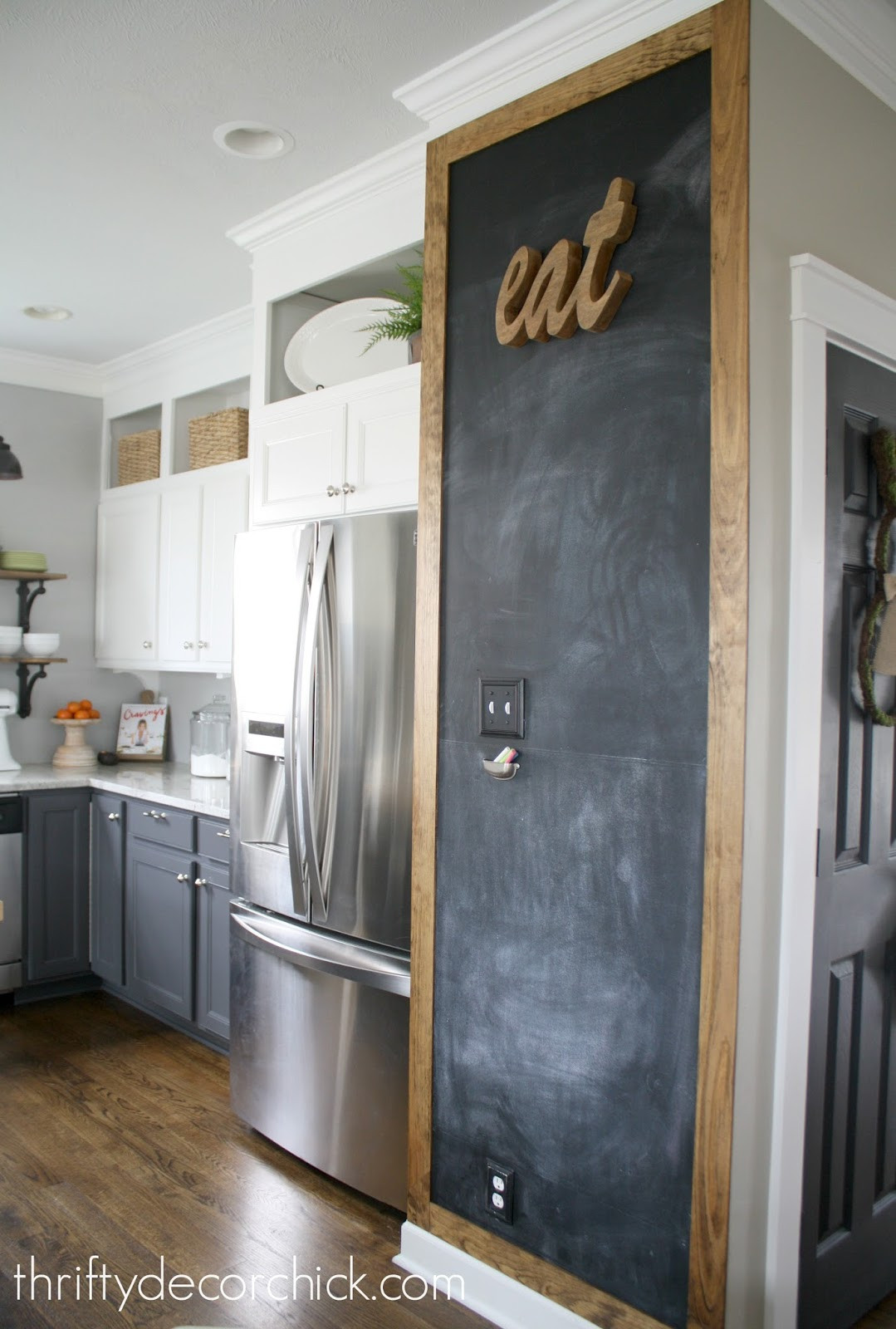 Chalkboard For Kitchen Walls
 Adding some rustic charm to the kitchen