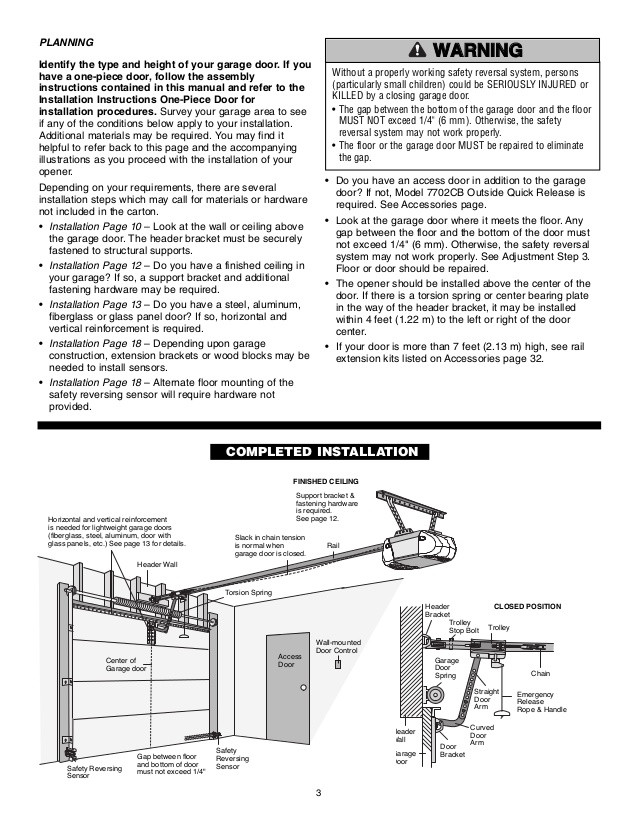 Chamberlain Garage Door Manuals
 Chamberlain Garage Door Opener Manual