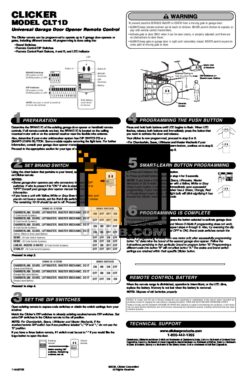 Chamberlain Garage Door Manuals
 Download free pdf for Chamberlain LiftMaster 1255 2R