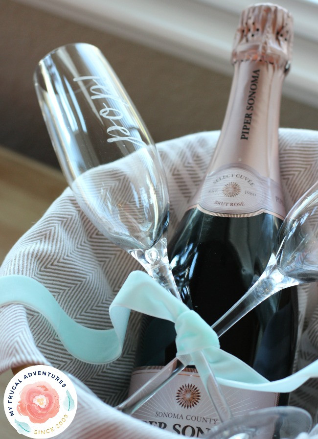 Champagne Gift Basket Ideas
 DIY Etched Wine and Champagne Glasses Perfect Gift Idea