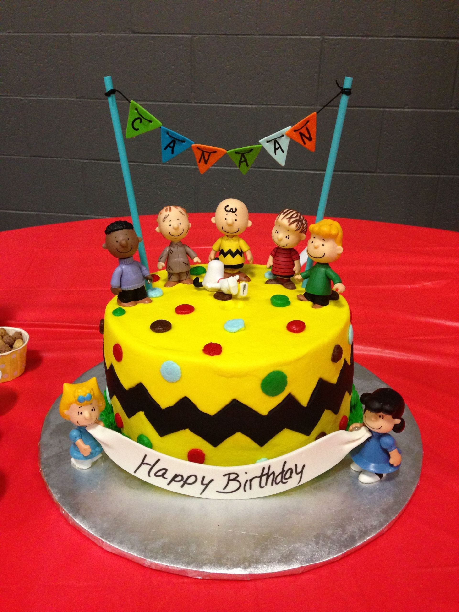 Charlie Brown Birthday Cake
 Great cake Wish I had noticed that Snoopy had fallen over