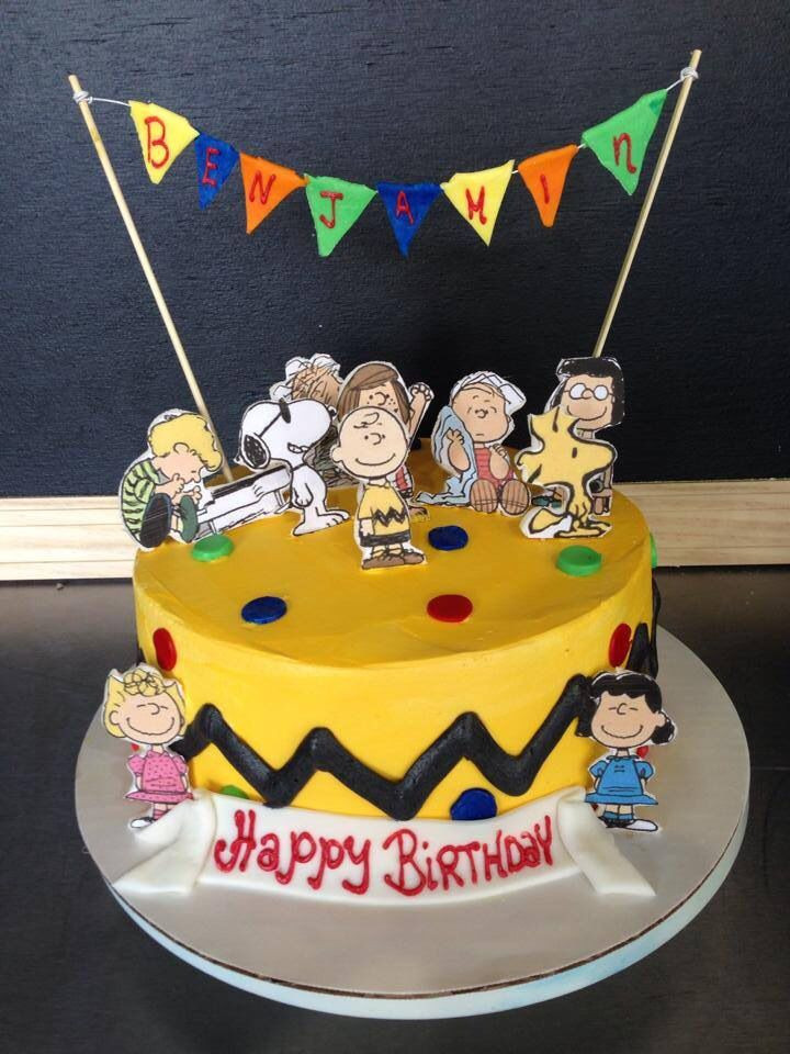 Charlie Brown Birthday Cake
 Benjamin s cake Charlie Brown Peanuts Style by the