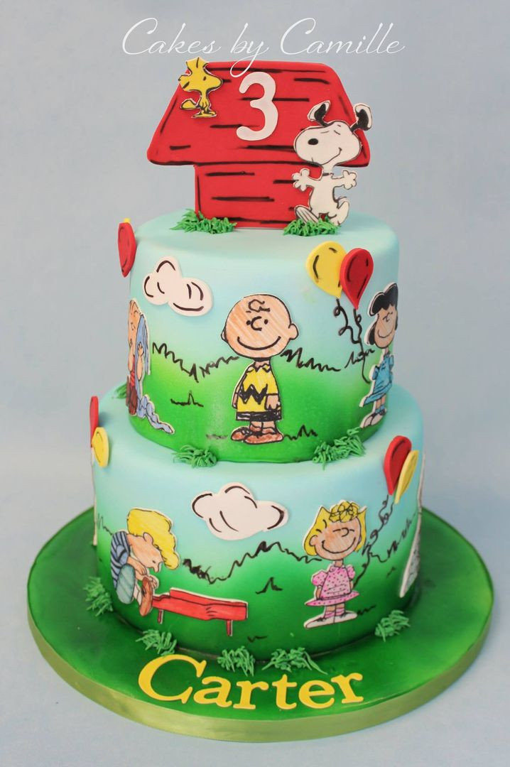 Charlie Brown Birthday Cake
 424 best It s a Party Charlie Brown images on Pinterest