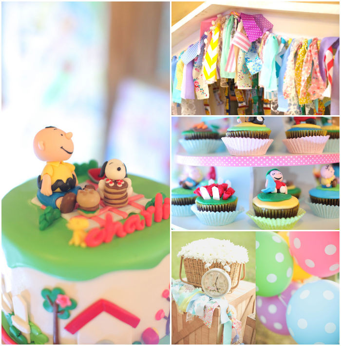 Charlie Brown Birthday Party
 Kara s Party Ideas Chic Charlie Brown First Birthday Party