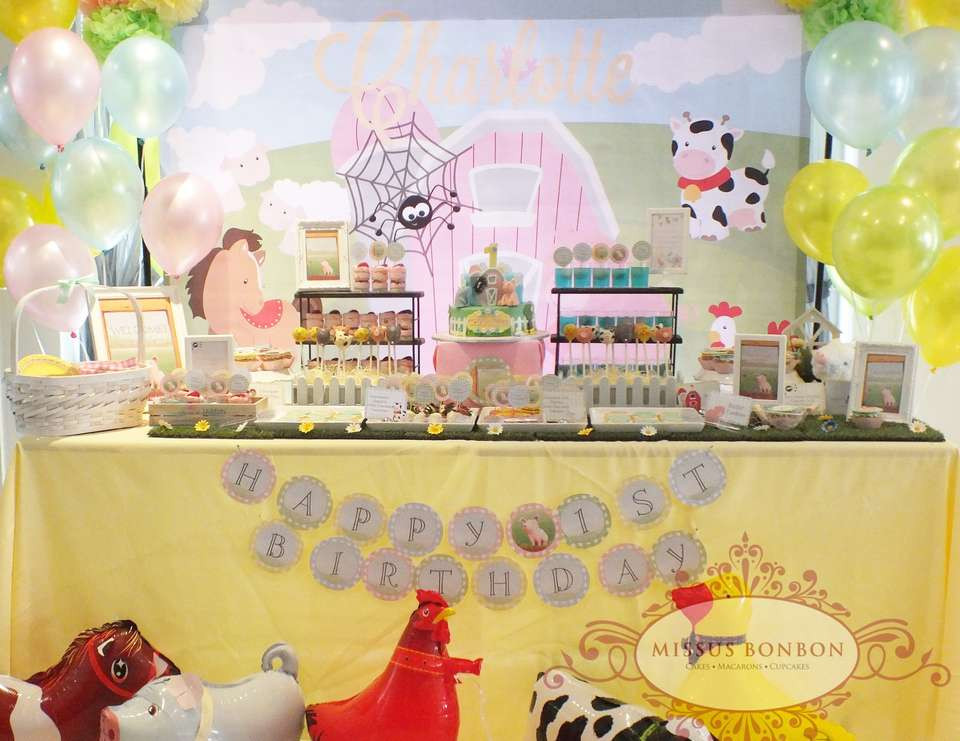 Charlotte Birthday Party Ideas
 Charlotte s Web Birthday "Charlotte s Web 1st Birthday