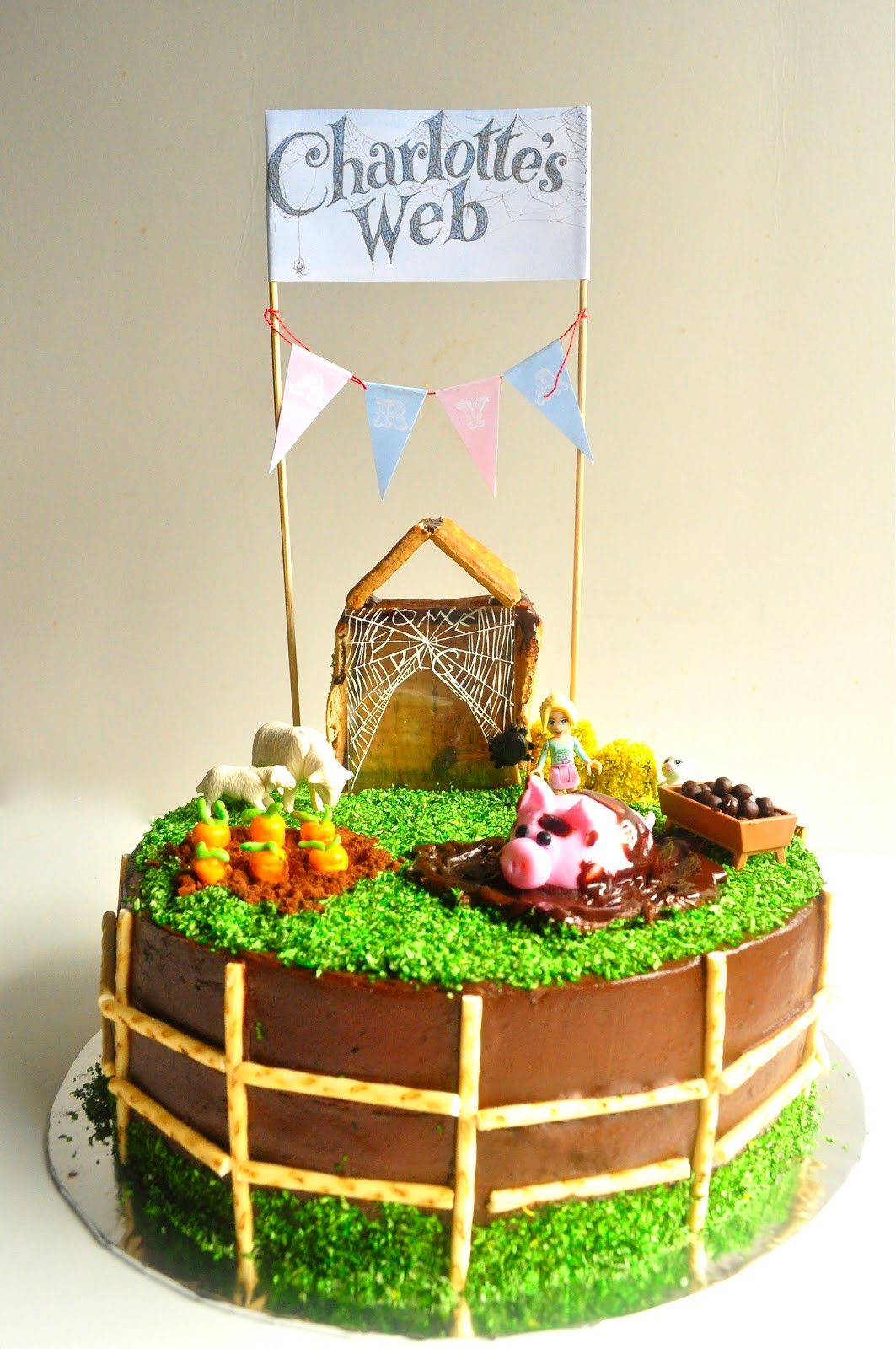 Charlotte Birthday Party Ideas
 a spoonful of sugah Charlotte s Web Birthday Cake