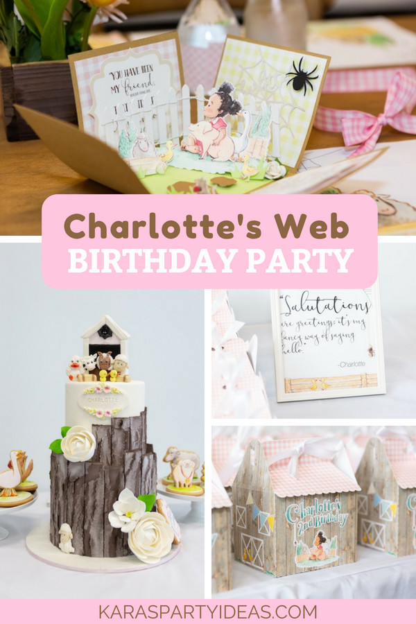 Charlotte Birthday Party Ideas
 Kara s Party Ideas Charlotte s Web Birthday Party