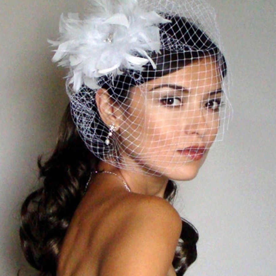 Cheap Birdcage Wedding Veils
 Short Wedding Veils New Birdcage Veil e Layer Net Tulle