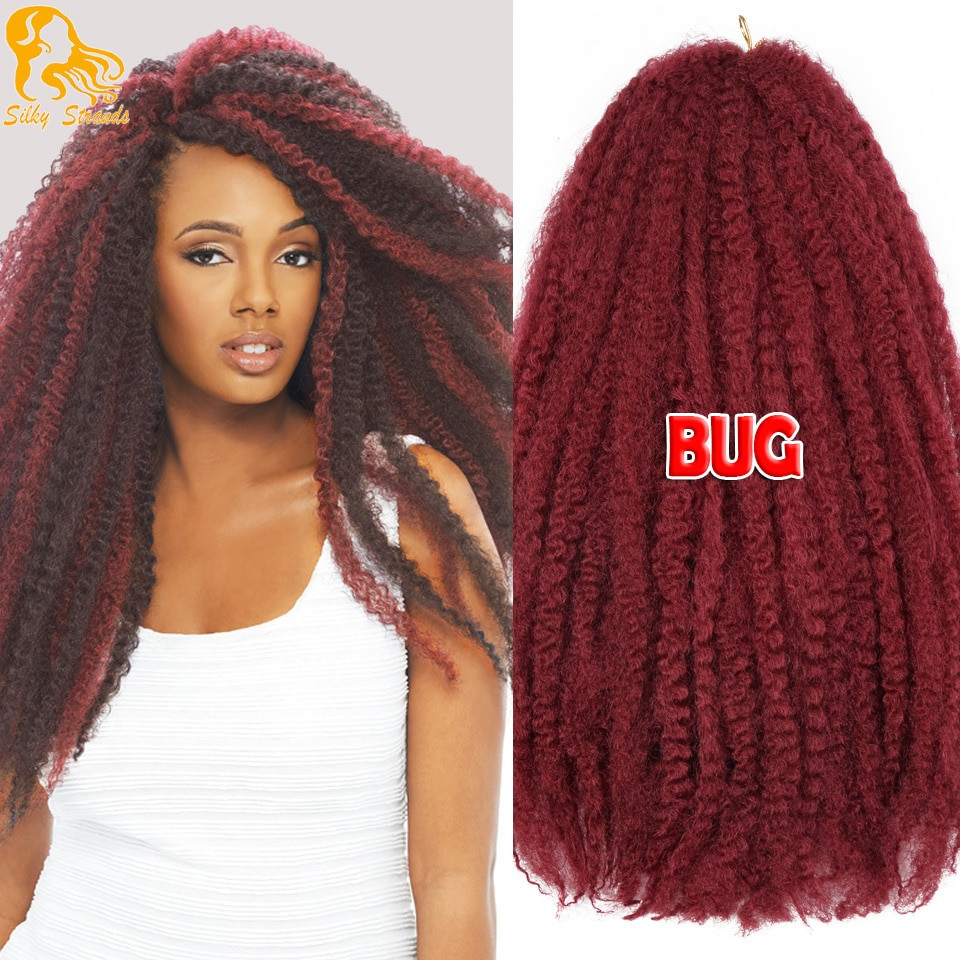 Cheap Crochet Hairstyles
 Cheap Afro Kinky Marley Braiding Hair 18" Bulk Curly