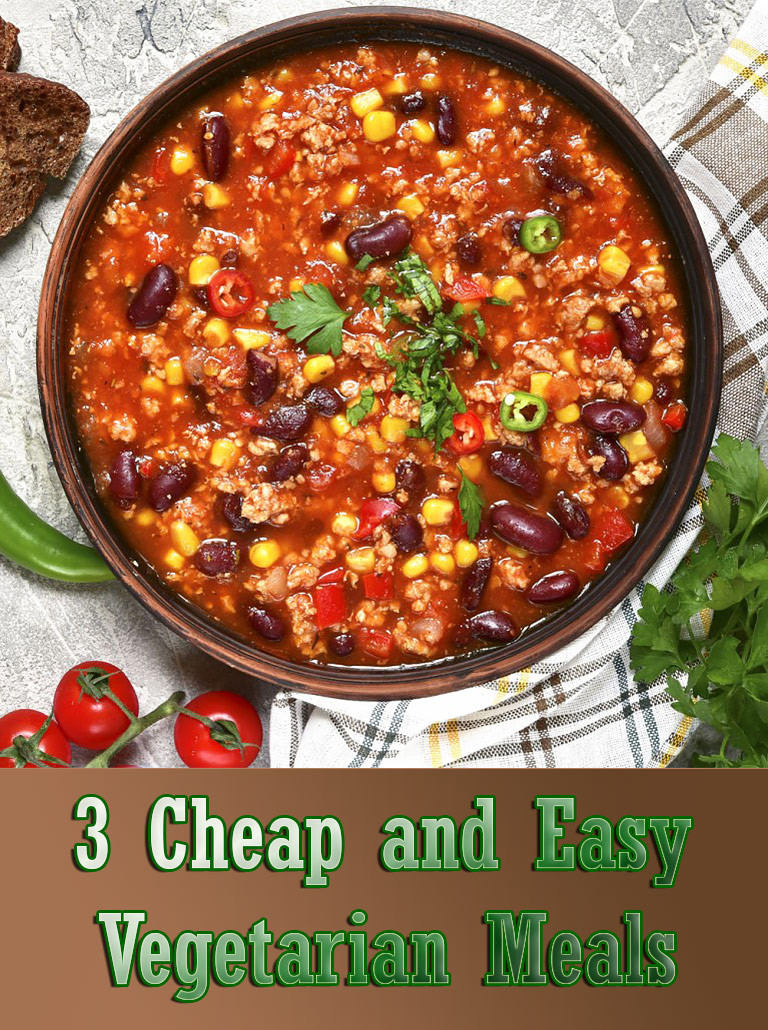 Cheap Vegetarian Dinners
 3 Cheap and Easy Ve arian Meals Quiet Corner