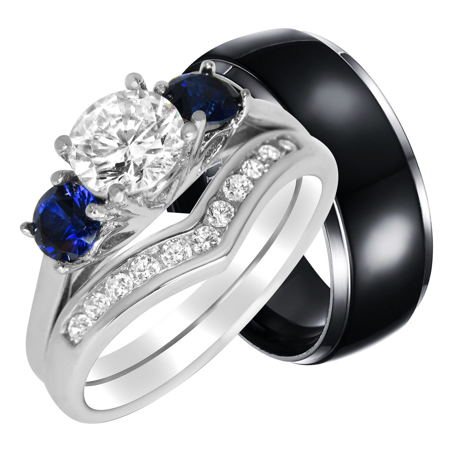 Cheap Wedding Rings For Her And Him
 LaRaso & Co Wedding Ring Set for Him and Her Cheap His