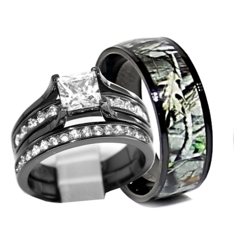 Cheap Wedding Rings For Her And Him
 Camo Wedding Ring Sets For Him And Her