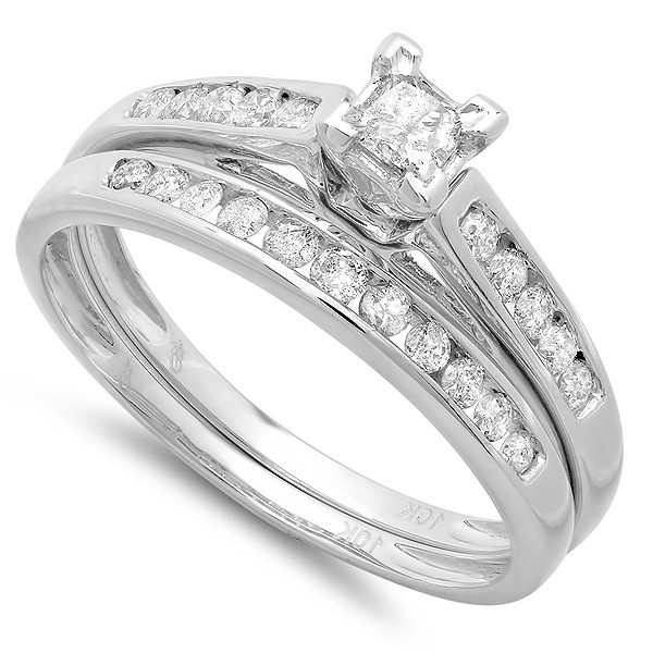Cheap Wedding Rings Sets
 Perfect Cheap Diamond Bridal Ring Set 1 Carat Diamond on