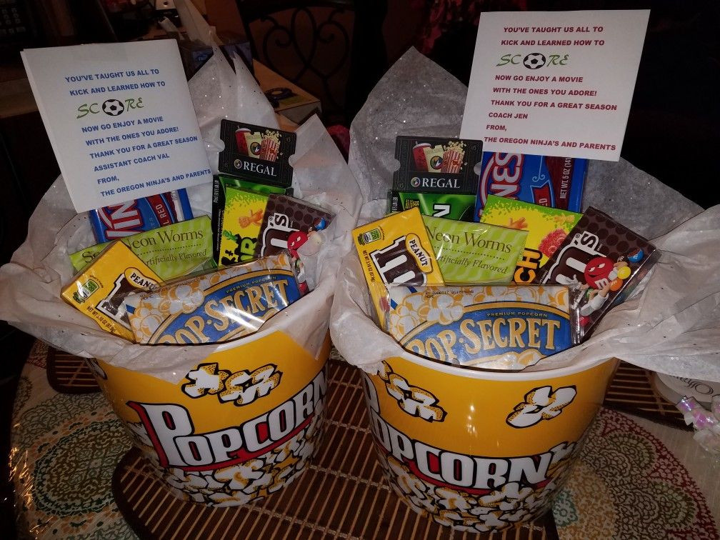 Cheer Coach Gift Basket Ideas
 Soccer coach t basket idea With images
