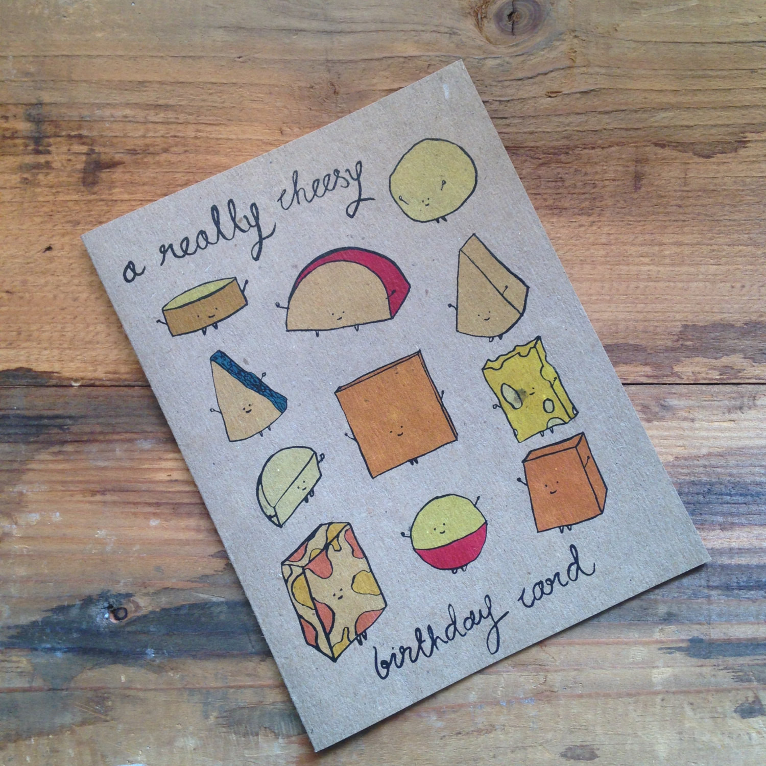 Cheesy Birthday Quotes
 A Really Cheesy Birthday Card by DesireeB on Etsy