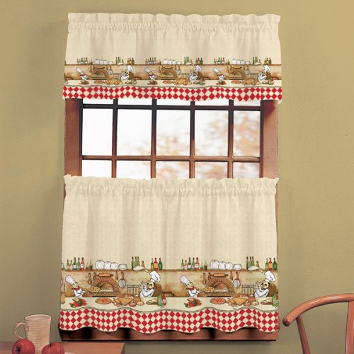 Chef Kitchen Curtains
 Fat Chef Italian Bistro Kitchen Decor Ideas