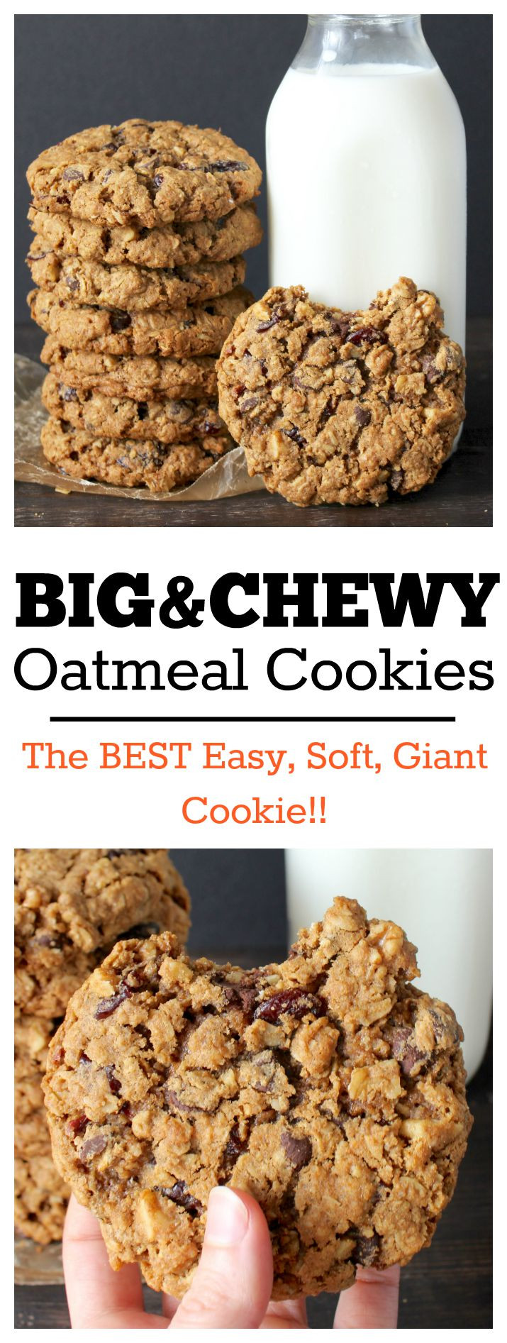 Chewy Oatmeal Cookies
 Big and Chewy Oatmeal Cookies Jay s Baking Me Crazy