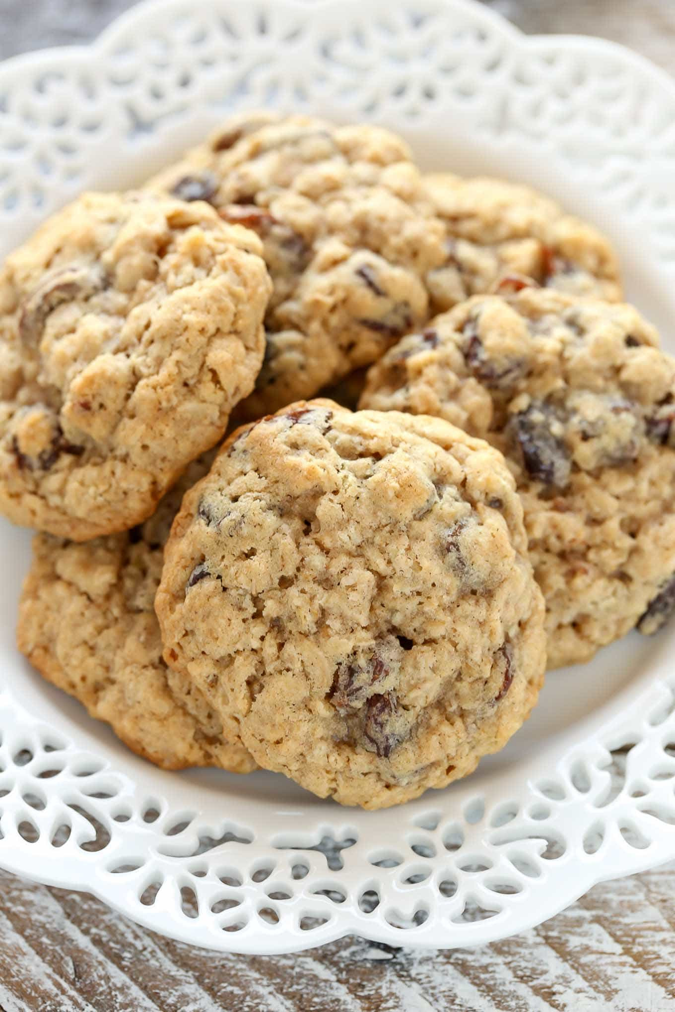 Chewy Oatmeal Cookies
 Soft and Chewy Oatmeal Raisin Cookies