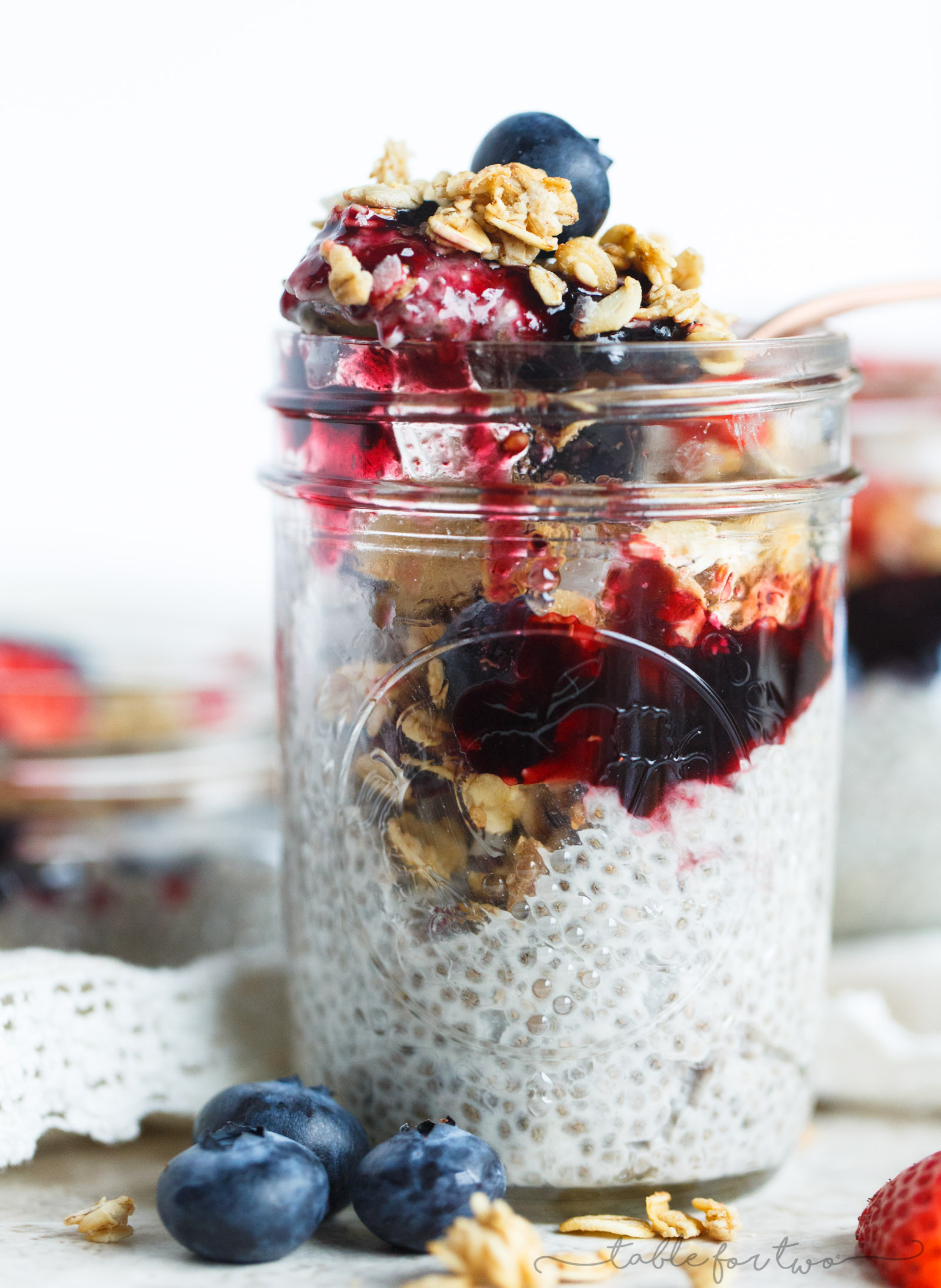 Chia Seed Breakfast Recipes
 Coconut Chia Seed Pudding with Berries and Granola Table