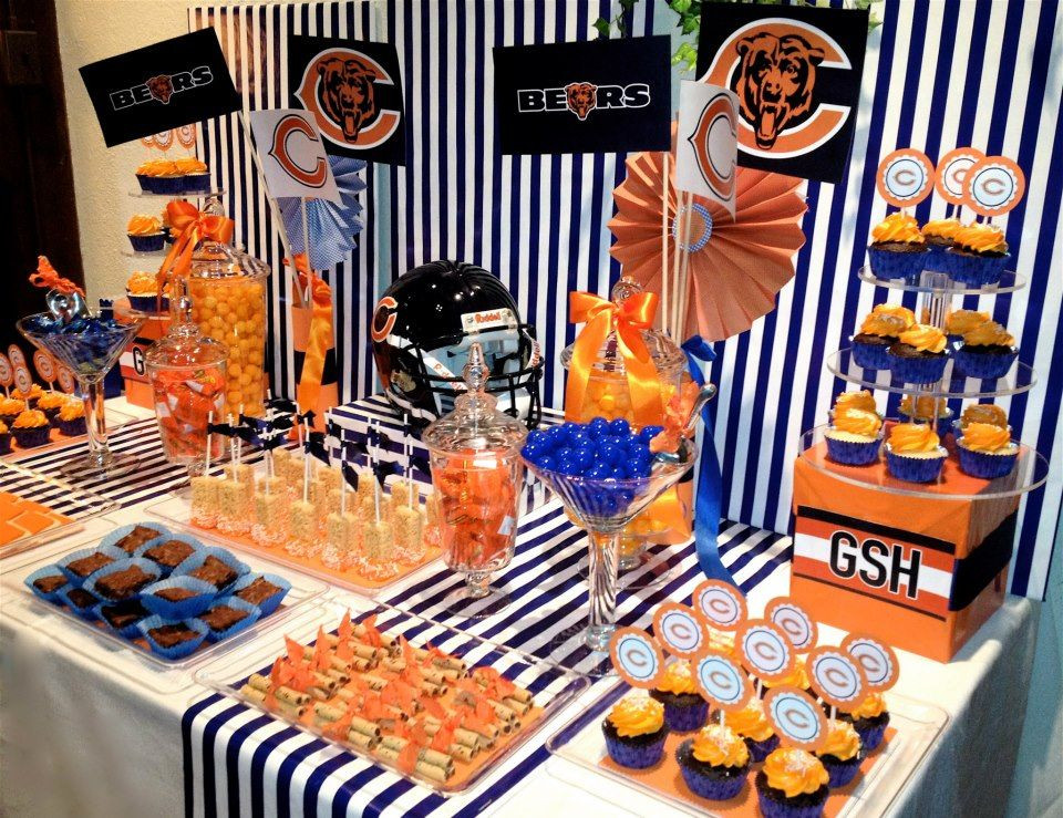 Chicago Birthday Party Ideas
 Chicago Bears Dessert Buffet Have to do this one game