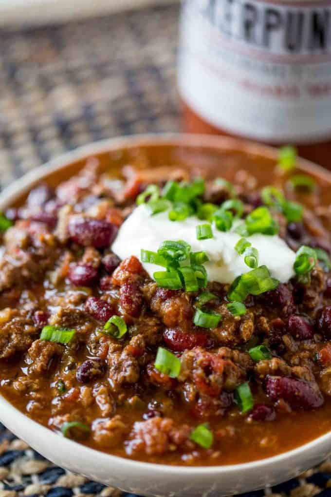 Chicken And Beef Chili
 Slow Cooker Beef Chili Dinner then Dessert