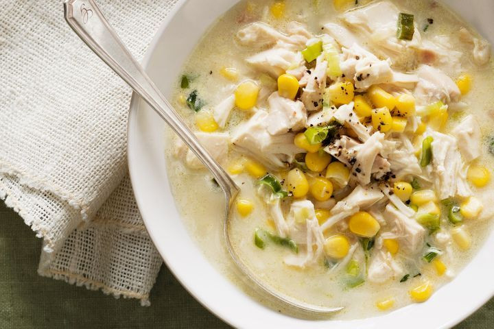Chicken And Corn Soup
 Creamy chicken and corn soup