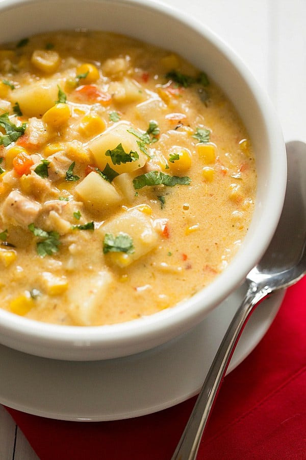 Chicken And Corn Soup
 Chipotle Chicken and Corn Chowder