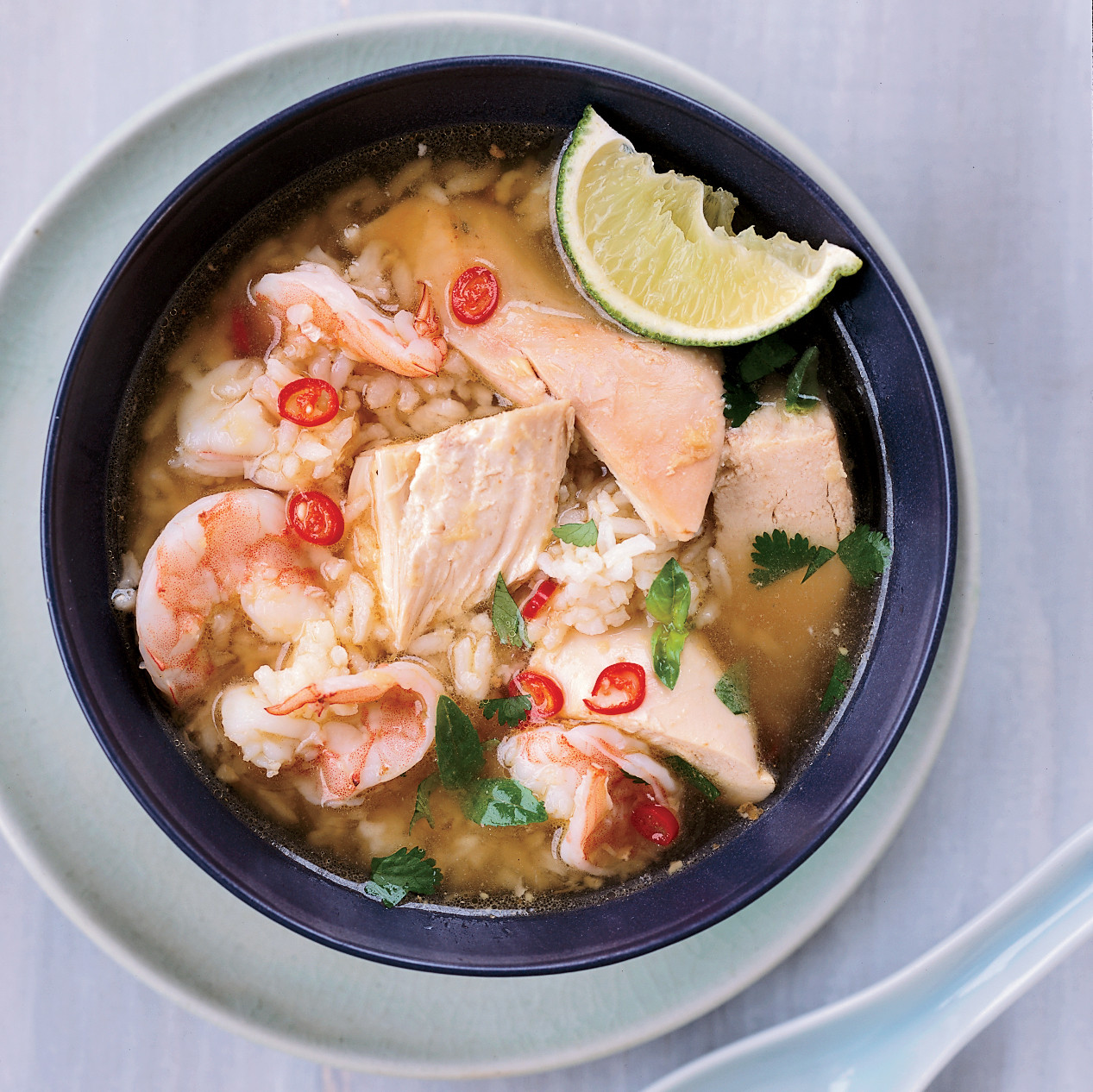 Chicken And Shrimp Soup
 Cambodian Chicken and Rice Soup with Shrimp Recipe Ratha