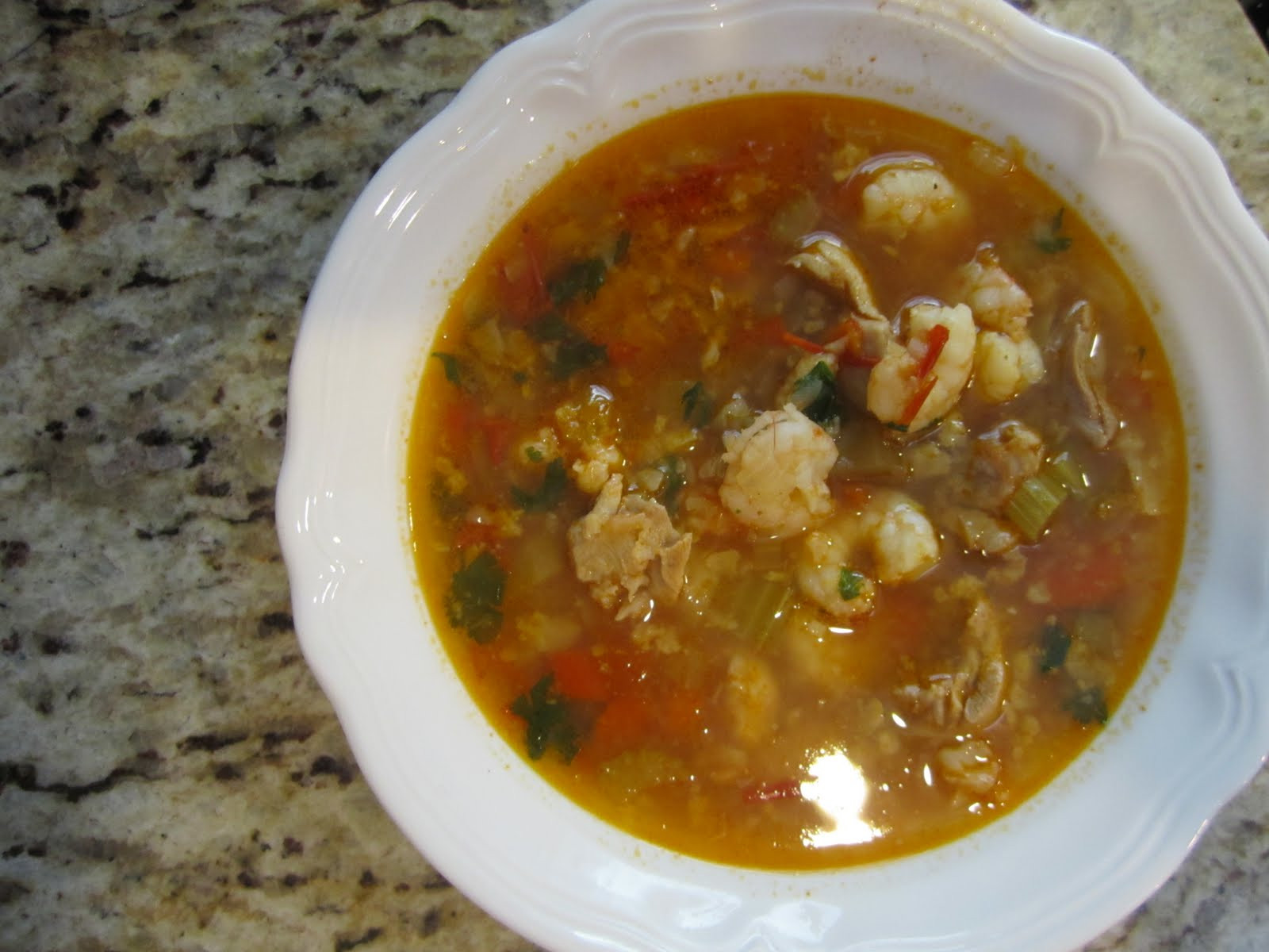 Chicken And Shrimp Soup
 Living A Less Toxic Life Chicken and Shrimp Soup