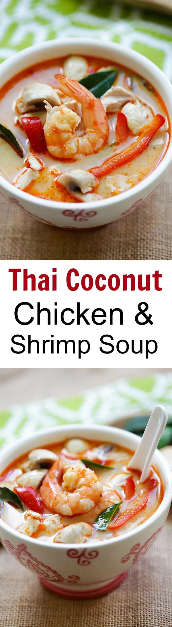 Chicken And Shrimp Soup
 Thai Coconut Chicken & Shrimp Soup Rasa Malaysia